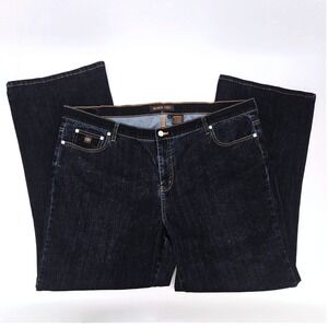 Bongo Let Me B. Flocked Velvet Feel Y2K Midnight Navy Wide Leg Plus Size 24